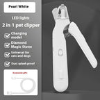 2-in-1 LED Pet Nail Clippers with Safety Light for Dogs & Cats