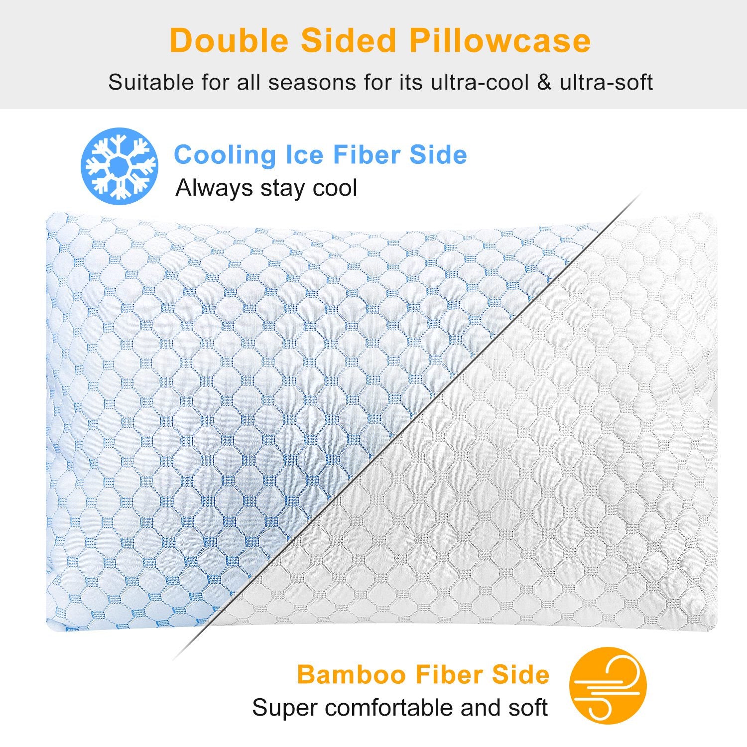 Cooling Memory Foam Pillow – Gel Infused with Adjustable Fill (1 or 2 Pack)