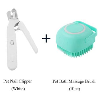 2-in-1 LED Pet Nail Clippers with Safety Light for Dogs & Cats