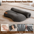 Heated Neck Pillow – Memory Foam Cervical Support with 3 Heat Levels & Auto Shutoff