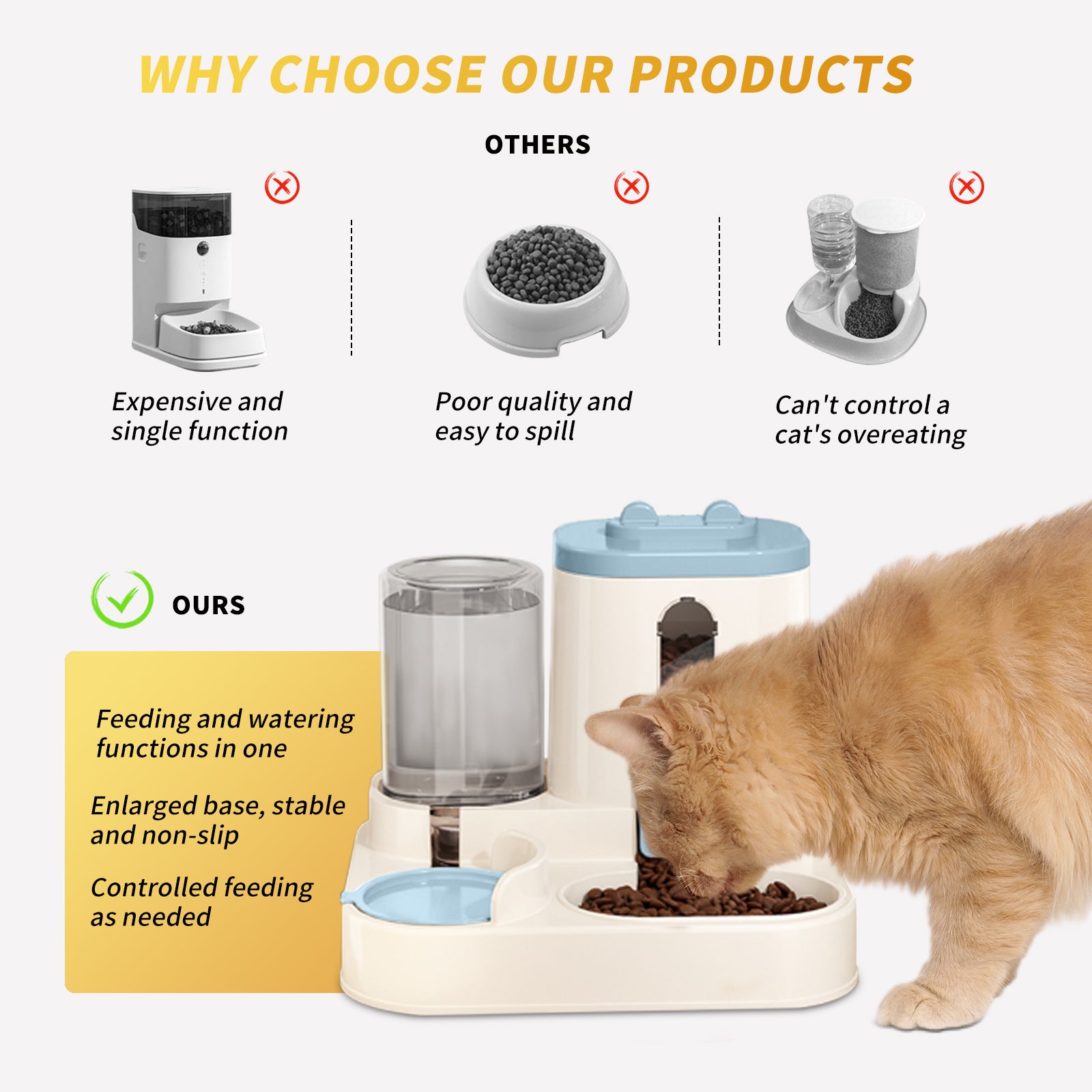 2-in-1 Automatic Cat Food & Water Dispenser Secondary image