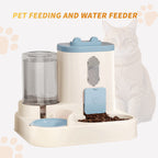 2-in-1 automatic cat food and water dispenser for daily feeding