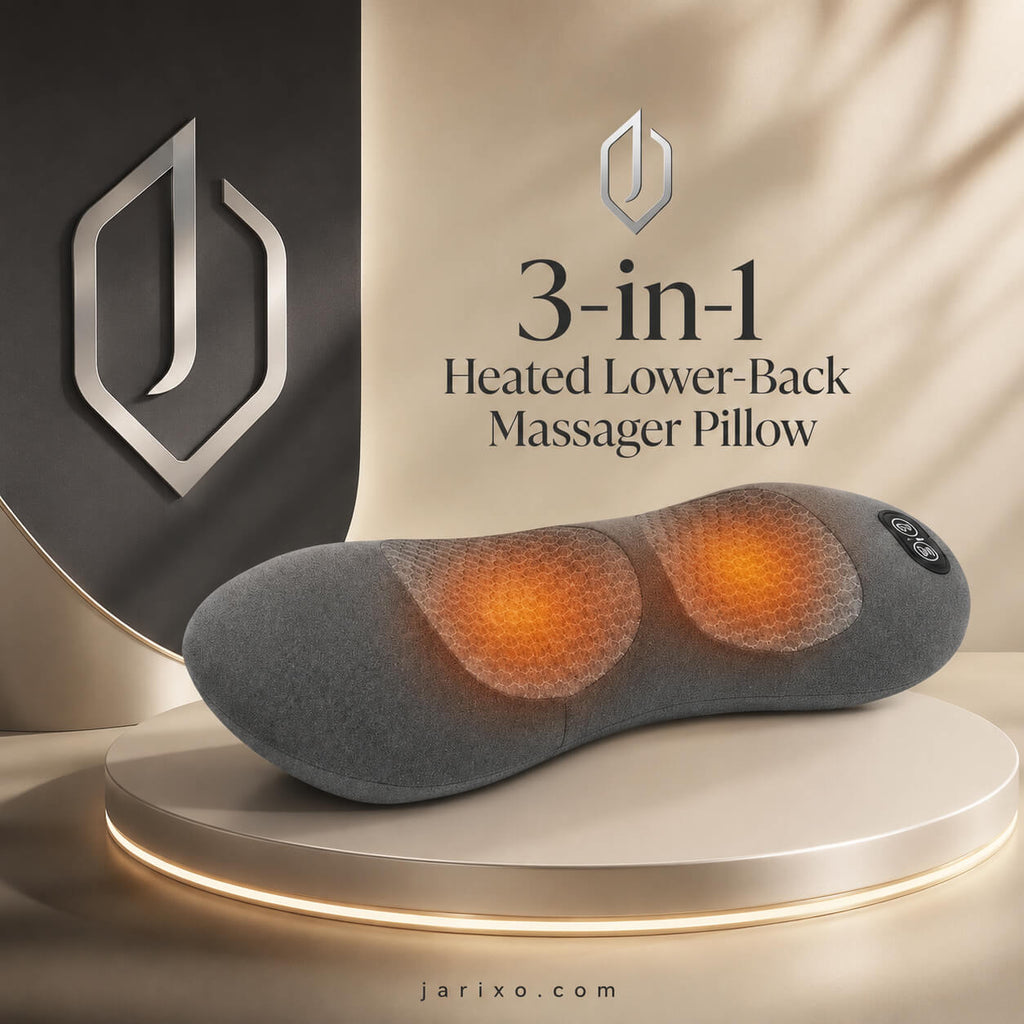 3-in-1 Back Massager Pillow – Heat, Vibration & Airbag Support for Daily Comfort