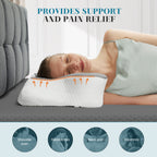 Ergonomic Memory Foam Neck Pillow – King Size for Better Sleep