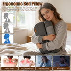 Heated Neck Pillow – Memory Foam Cervical Support with 3 Heat Levels & Auto Shutoff