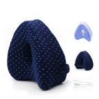 Jarixo navy blue contoured memory foam knee pillow for side sleepers
