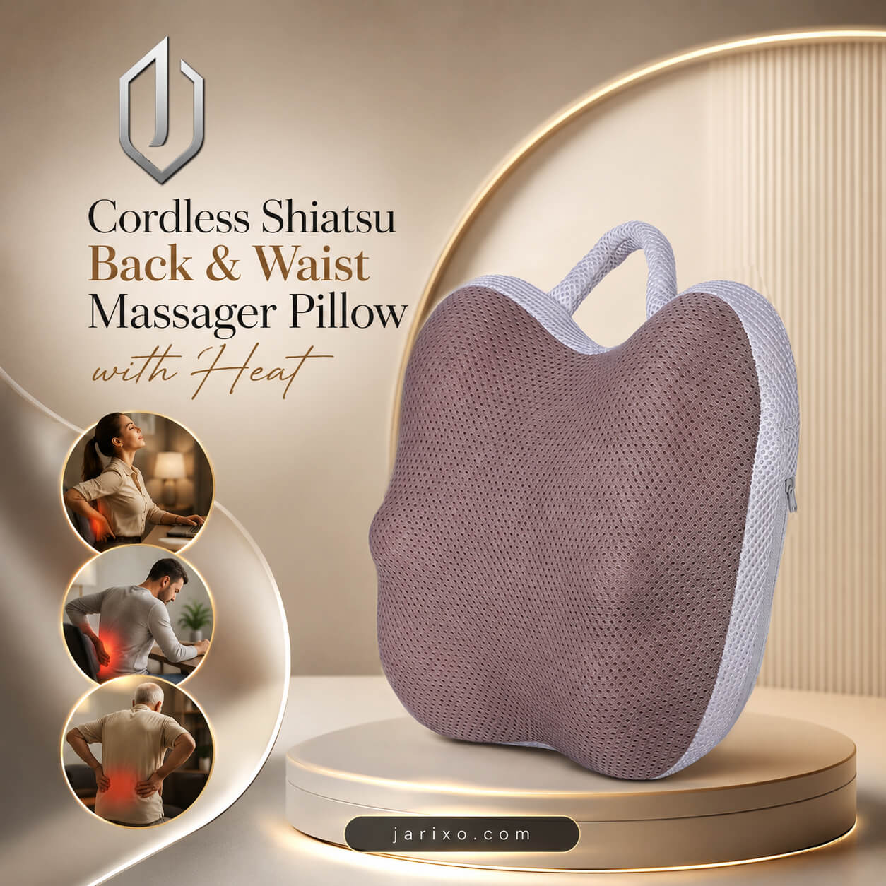 Cordless Shiatsu Back Massager with Heat Main image