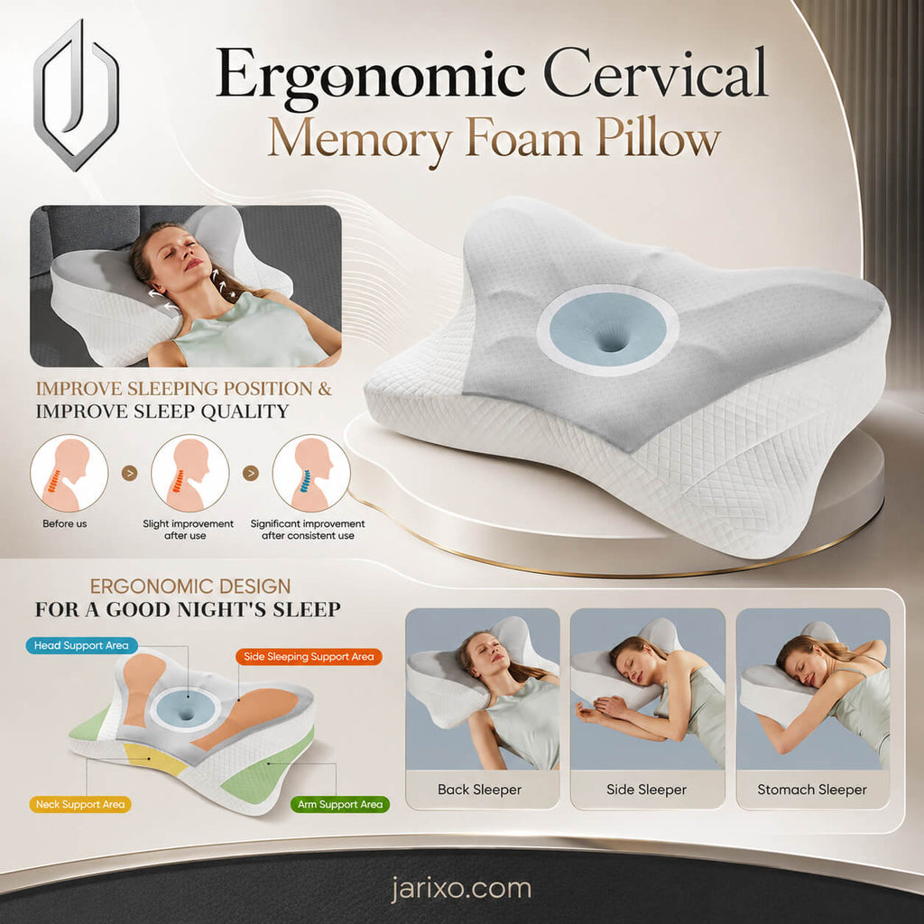 Ergonomic Cervical Memory Foam Pillow