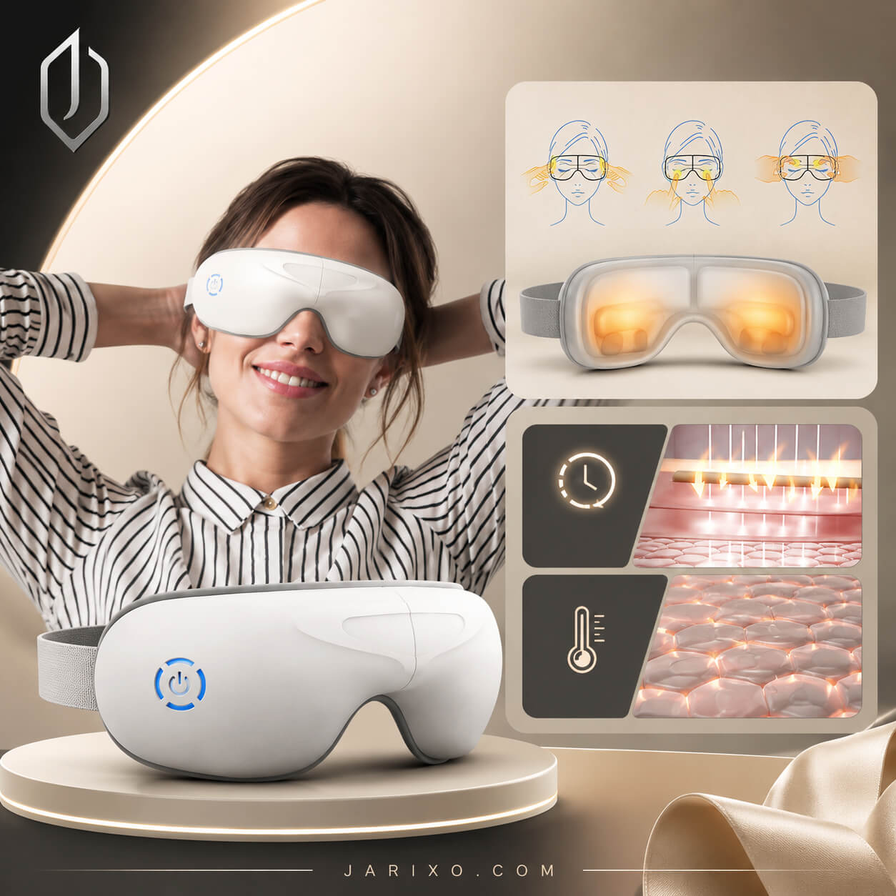 Portable Heated Eye Massager with Air Compression & Music Secondary image