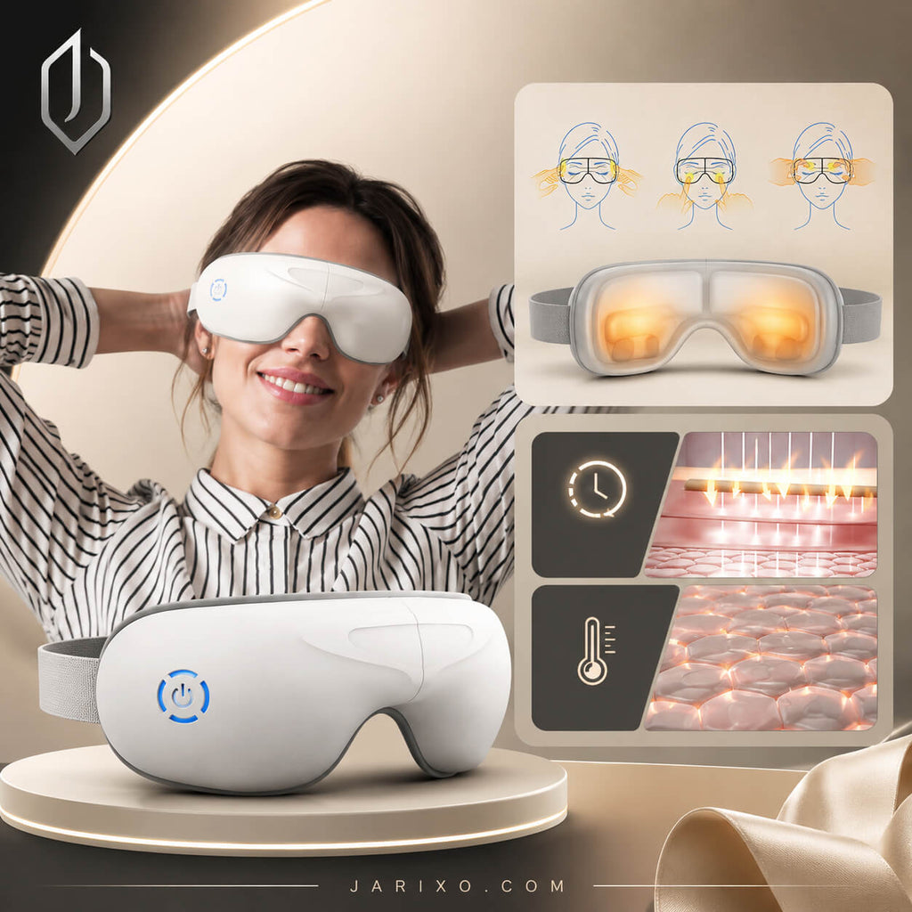 Heated Eye Massager: Air Compression &amp; Music for Tired, Strained Eyes