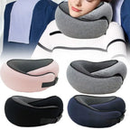Memory Foam Travel Neck Pillow – U-Shaped for Airplane, Car &amp; Commute