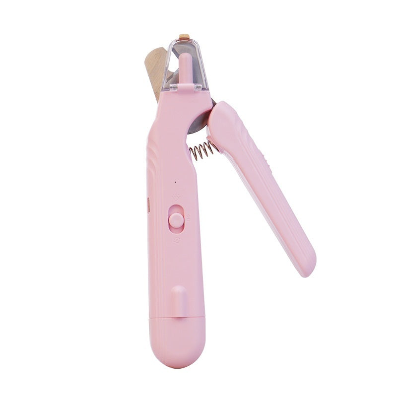 2-in-1 LED Pet Nail Clippers with Safety Light for Dogs & Cats