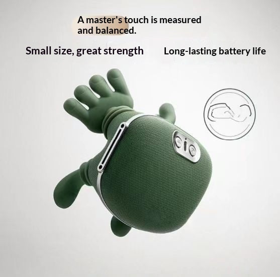 Green handheld device with a button labeled 'CIO' on a light gray background.