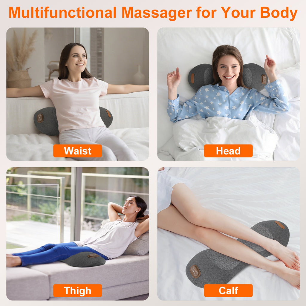 Jarixo 3-in-1 Electric Lumbar Massager with Heat, Vibration and Airbag Traction for Daily Back Comfort and Relaxation