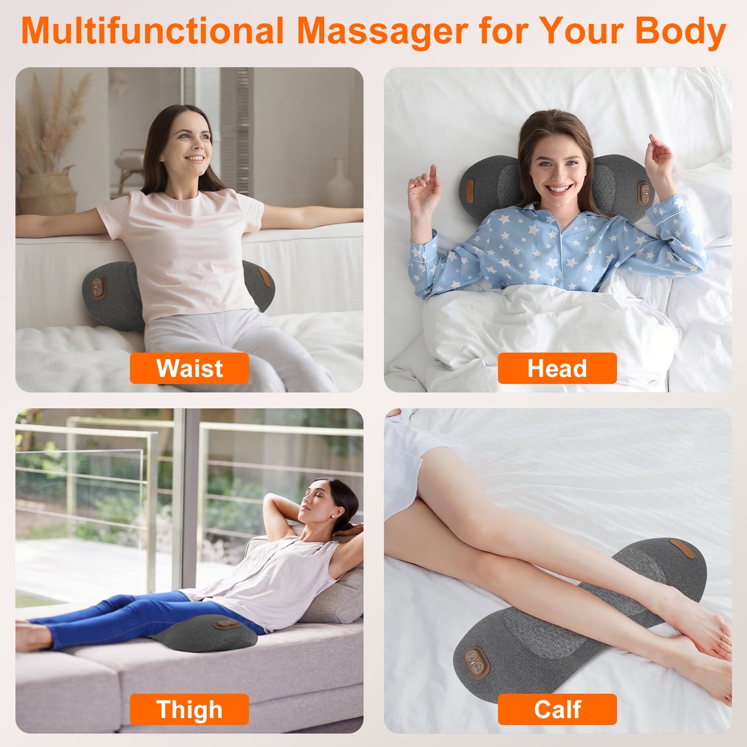 Jarixo 3-in-1 Electric Lumbar Massager with Heat, Vibration and Airbag Traction for Daily Back Comfort and Relaxation