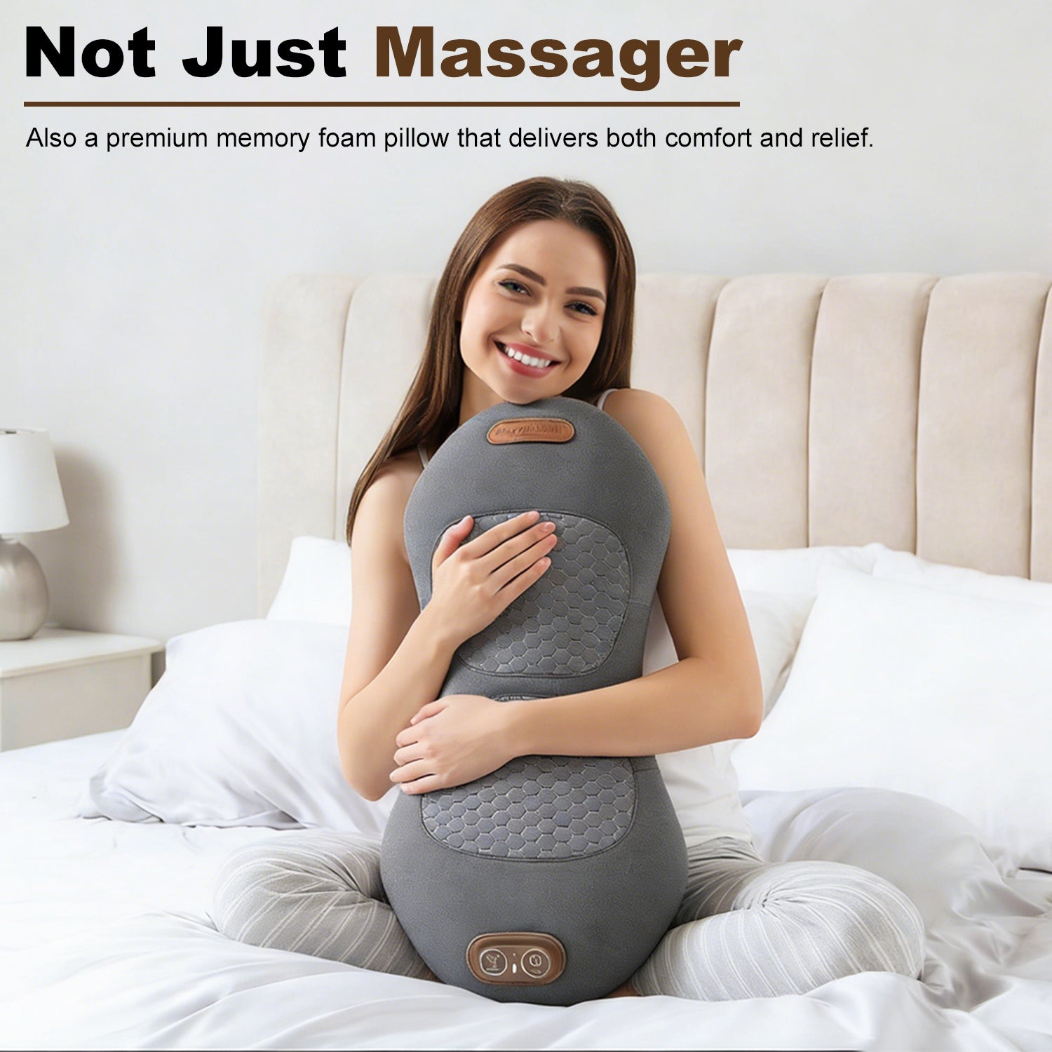 3-in-1 Back Massager Pillow with Heat & Vibration – For Office, Car & Home Secondary image