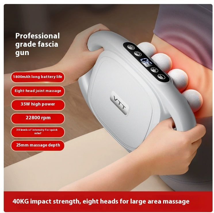 deep tissue massage gun for muscle pain relief with 25mm penetration 22800rpm high power and long battery life used on back muscles