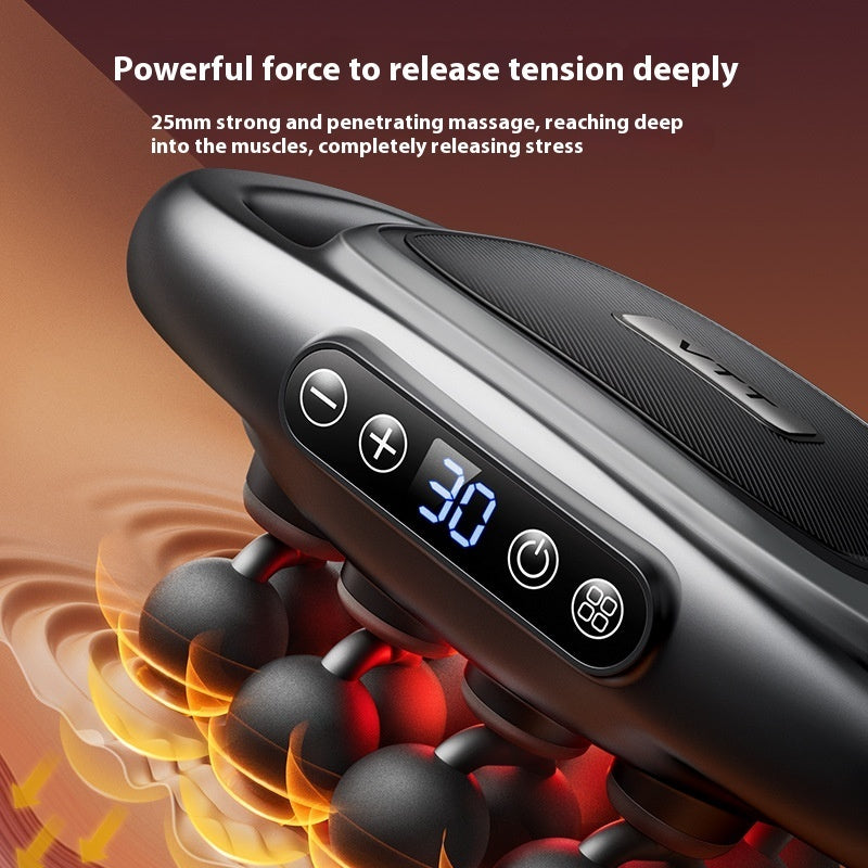 deep tissue percussion massage gun 30 intensity levels with digital display for muscle recovery and tension relief