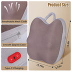 Shiatsu Back & Waist Massager with Heat – Cordless Kneading Pillow
