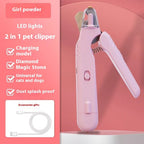 2-in-1 LED Pet Nail Clippers with Safety Light for Dogs & Cats