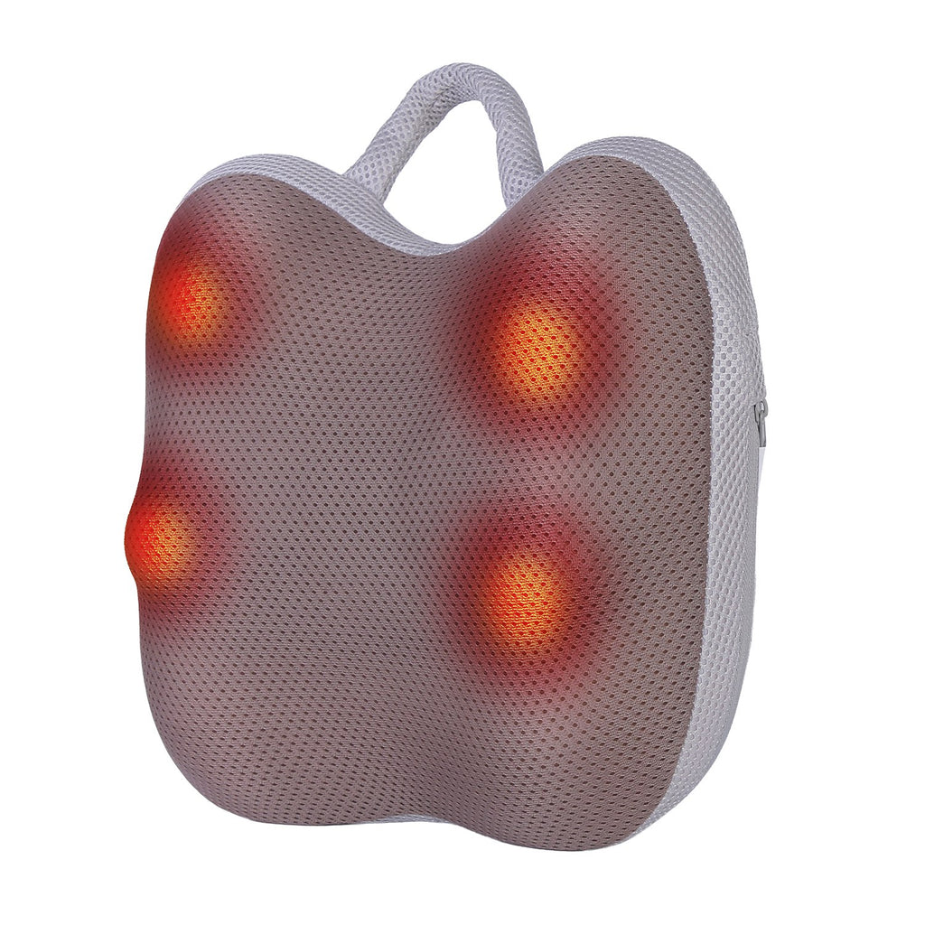 Shiatsu Back & Waist Massager with Heat – Cordless Kneading Pillow