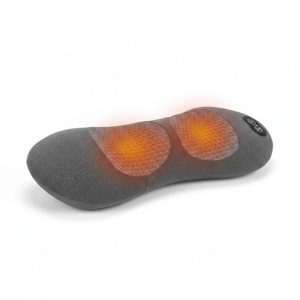 Jarixo 3-in-1 back massager pillow with heat, vibration and lumbar traction support