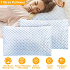 Jarixo cooling gel-infused memory foam pillow with adjustable fill and breathable cover