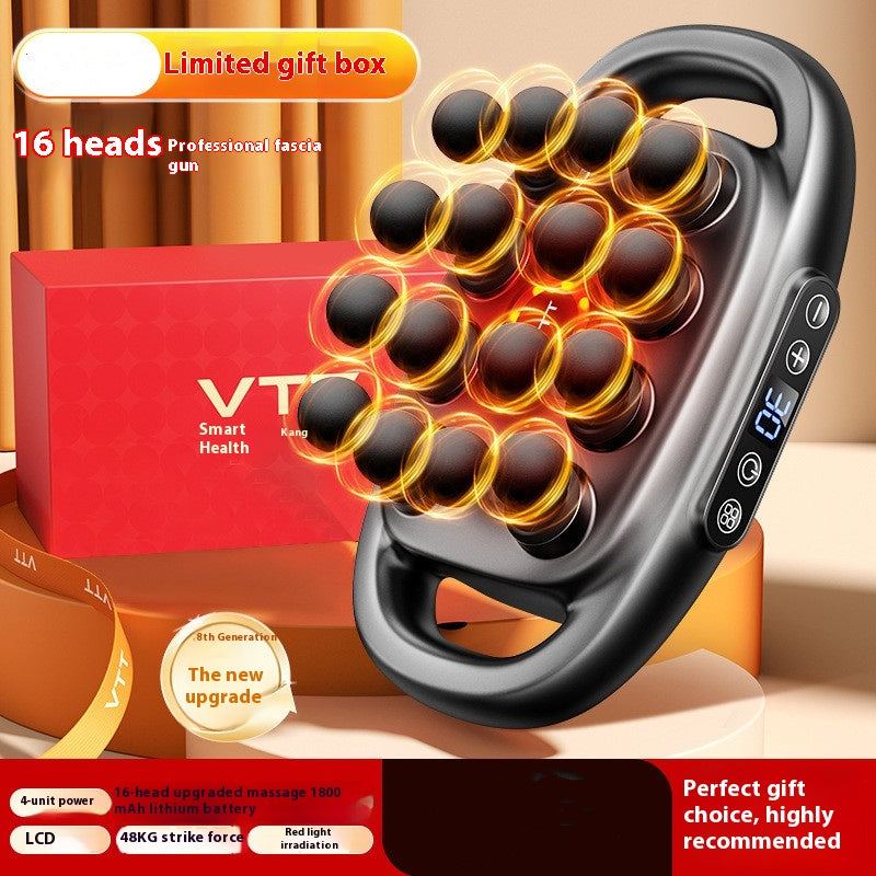 deep tissue massage gun gift set with 16 massage heads portable muscle recovery massager for athletes and office workers