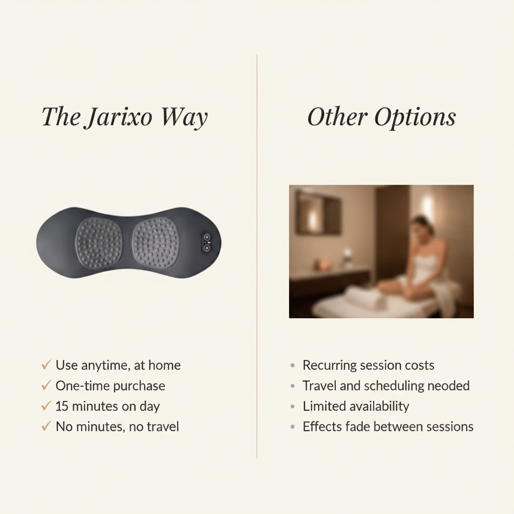 Jarixo 3-in-1 Electric Lumbar Massager with Heat, Vibration and Airbag Traction for Daily Back Comfort and Relaxation